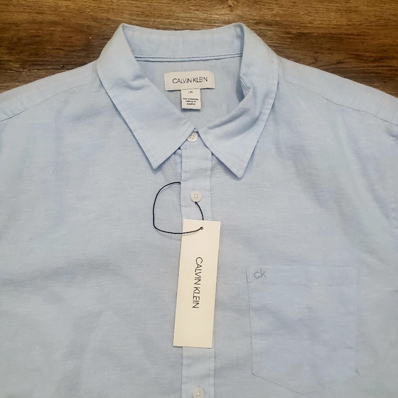 Calvein Klein Mens Short Sleeve Shirt - Picture 3 of 6
